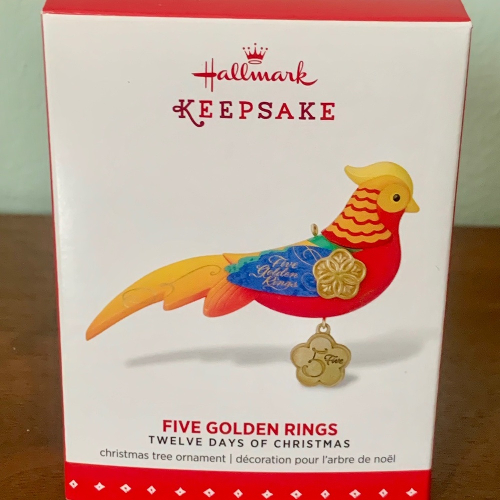 Hallmark 2015 Twelve Days Of Christmas Five Golden Rings Ornament